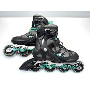 Rollerblade Macroblade 80 ALU Max Wheels 84 Inline Skates Women 8 EUC Teal Black